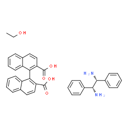 ChemSpider 2D Image | 1-(2-carboxy-1-naphthyl)naphthalene-2-carboxylic acid; (1R,2R)-1,2-diphenylethane-1,2-diamine; ethanol | C38H36N2O5