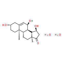 ChemSpider 2D Image | (3beta,7alpha,15alpha)-3,7,15-Trihydroxyandrost-5-en-17-one dihydrate | C19H32O6