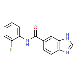 ChemSpider 2D Image | N-(2-Fluorophenyl)-1H-benzimidazole-5-carboxamide | C14H10FN3O