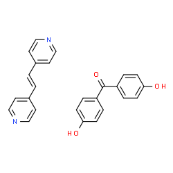 ChemSpider 2D Image | Bis(4-hydroxyphenyl)methanone - 4,4'-[(E)-1,2-ethenediyl]dipyridine (1:1) | C25H20N2O3