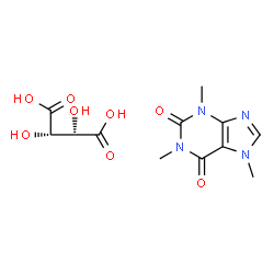 ChemSpider 2D Image | (2S,3S)-2,3-Dihydroxysuccinic acid - 1,3,7-trimethyl-3,7-dihydro-1H-purine-2,6-dione (1:1) | C12H16N4O8