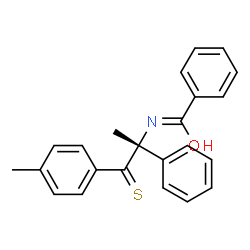 ChemSpider 2D Image | N-[(2R)-1-(4-Methylphenyl)-2-phenyl-1-thioxo-2-propanyl]benzamide | C23H21NOS