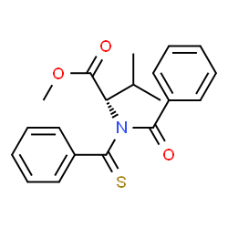 ChemSpider 2D Image | Methyl N-benzoyl-N-(phenylcarbonothioyl)valinate | C20H21NO3S
