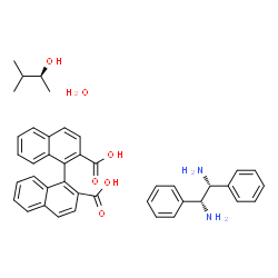 ChemSpider 2D Image | 1-(2-carboxy-1-naphthyl)naphthalene-2-carboxylic acid; (1R,2R)-1,2-diphenylethane-1,2-diamine; (2S)-3-methylbutan-2-ol; hydrate | C41H44N2O6