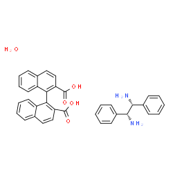 ChemSpider 2D Image | 1,1'-Binaphthalene-2,2'-dicarboxylic acid - (1R,2R)-1,2-diphenyl-1,2-ethanediamine hydrate (1:1:1) | C36H32N2O5