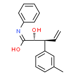 ChemSpider 2D Image | (2R,3S)-2-Hydroxy-3-(3-methylphenyl)-N-phenyl-4-pentenamide | C18H19NO2
