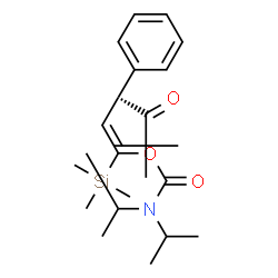 ChemSpider 2D Image | (1E,3S)-5,5-Dimethyl-4-oxo-3-phenyl-1-(trimethylsilyl)-1-hexen-1-yl diisopropylcarbamate | C24H39NO3Si
