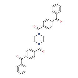 ChemSpider 2D Image | 1,4-Piperazinediylbis[(4-benzoylphenyl)methanone] | C32H26N2O4