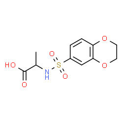 ChemSpider 2D Image | N-(2,3-Dihydro-1,4-benzodioxin-6-ylsulfonyl)alanine | C11H13NO6S