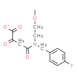 ChemSpider 2D Image | 4-[(4-Fluorobenzyl)(2-methoxyethyl)amino]-2,4-dioxobutanoate | C14H15FNO5