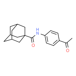 ChemSpider 2D Image | N-(4-Acetylphenyl)-1-adamantanecarboxamide | C19H23NO2