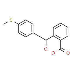 ChemSpider 2D Image | 2-[4-(Methylsulfanyl)benzoyl]benzoate | C15H11O3S