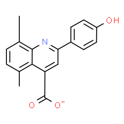 ChemSpider 2D Image | 2-(4-Hydroxyphenyl)-5,8-dimethyl-4-quinolinecarboxylate | C18H14NO3