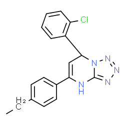 ChemSpider 2D Image | 7-(2-Chlorophenyl)-5-(4-ethylphenyl)-4,7-dihydrotetrazolo[1,5-a]pyrimidine | C18H16ClN5