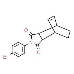 ChemSpider 2D Image | 4-(4-Bromophenyl)-4-azatricyclo[5.2.2.0~2,6~]undec-8-ene-3,5-dione | C16H14BrNO2