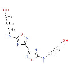 ChemSpider 2D Image | 3,3'-(3,3'-Bi-1,2,4-oxadiazole-5,5'-diyldiimino)di(1-propanol) | C10H16N6O4