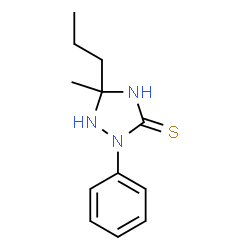 ChemSpider 2D Image | 5-Methyl-2-phenyl-5-propyl-1,2,4-triazolidine-3-thione | C12H17N3S