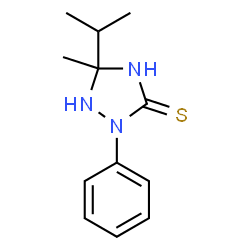 ChemSpider 2D Image | 5-Isopropyl-5-methyl-2-phenyl-1,2,4-triazolidine-3-thione | C12H17N3S