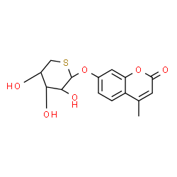 ChemSpider 2D Image | 4-Methyl-2-oxo-2H-chromen-7-yl 5-thiopentopyranoside | C15H16O6S