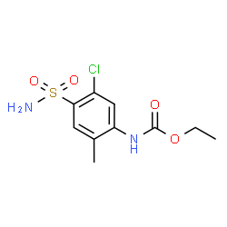 ChemSpider 2D Image | Ethyl (5-chloro-2-methyl-4-sulfamoylphenyl)carbamate | C10H13ClN2O4S