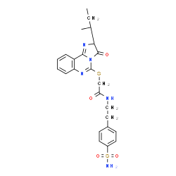 ChemSpider 2D Image | 2-[(2-sec-Butyl-3-oxo-2,3-dihydroimidazo[1,2-c]quinazolin-5-yl)sulfanyl]-N-[2-(4-sulfamoylphenyl)ethyl]acetamide | C24H27N5O4S2