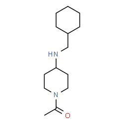 ChemSpider 2D Image | 1-{4-[(Cyclohexylmethyl)amino]-1-piperidinyl}ethanone | C14H26N2O