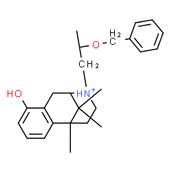 ChemSpider 2D Image | 10-[2-(Benzyloxy)propyl]-6-hydroxy-1,13,13-trimethyl-10-azoniatricyclo[7.3.1.0~2,7~]trideca-2,4,6-triene | C25H34NO2