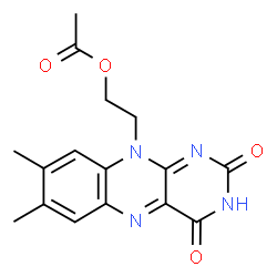 ChemSpider 2D Image | 7,8-Dimethyl-10-(2-Acetoxyethyl)Isoalloxazine | C16H16N4O4