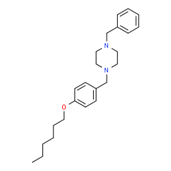ChemSpider 2D Image | 1-Benzyl-4-[4-(hexyloxy)benzyl]piperazine | C24H34N2O