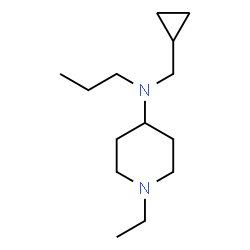 ChemSpider 2D Image | N-(Cyclopropylmethyl)-1-ethyl-N-propyl-4-piperidinamine | C14H28N2