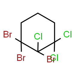 ChemSpider 2D Image | tribromotrichlorocyclohexane | C6H6Br3Cl3