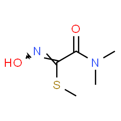 ChemSpider 2D Image | 2-(hydroxyimino)-N,N-dimethyl-2-(methylsulfanyl)acetamide | C5H10N2O2S
