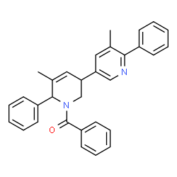 ChemSpider 2D Image | 1-benzoyl-5,5'-dimethyl-6,6'-diphenyl-3,6-dihydro-2H-3,3'-bipyridine | C31H28N2O