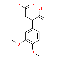 ChemSpider 2D Image | 2-(3,4-Dimethoxyphenyl)succinic acid | C12H14O6