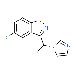 ChemSpider 2D Image | 5-Chloro-3-[1-(1H-imidazol-1-yl)ethyl]-1,2-benzoxazole | C12H10ClN3O