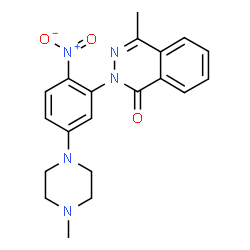 ChemSpider 2D Image | 4-Methyl-2-[5-(4-methyl-1-piperazinyl)-2-nitrophenyl]-1(2H)-phthalazinone | C20H21N5O3