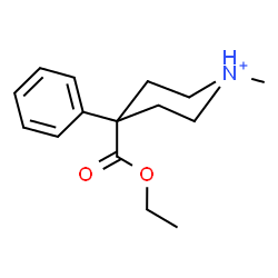 ChemSpider 2D Image | 4-(Ethoxycarbonyl)-1-methyl-4-phenylpiperidinium | C15H22NO2