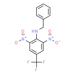 ChemSpider 2D Image | N-Benzyl-2,6-dinitro-4-(trifluoromethyl)aniline | C14H10F3N3O4