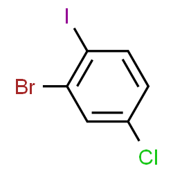 ChemSpider 2D Image | 2-Bromo-4-chloro-1-iodobenzene | C6H3BrClI