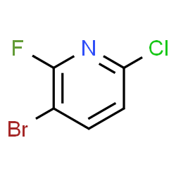 ChemSpider 2D Image | 3-Bromo-6-chloro-2-fluoropyridine | C5H2BrClFN
