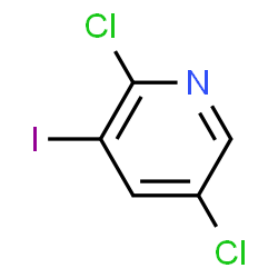 ChemSpider 2D Image | 2,5-Dichloro-3-iodopyridine | C5H2Cl2IN