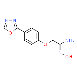ChemSpider 2D Image | 2-[4-(1,3,4-Oxadiazol-2-Yl)Phenoxy]Acetamidoxime | C10H10N4O3