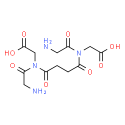 ChemSpider 2D Image | 2,2'-{(1,4-Dioxo-1,4-butanediyl)bis[(aminoacetyl)imino]}diacetic acid | C12H18N4O8