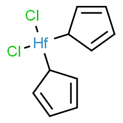 ChemSpider 2D Image | Dichloro(di-2,4-cyclopentadien-1-yl)hafnium | C10H10Cl2Hf