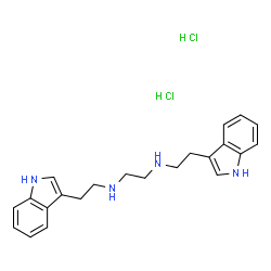 ChemSpider 2D Image | N,N'-Bis[2-(1H-indol-3-yl)ethyl]-1,2-ethanediamine dihydrochloride | C22H28Cl2N4