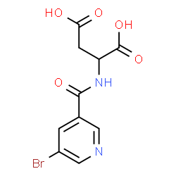 ChemSpider 2D Image | N-[(5-Bromo-3-pyridinyl)carbonyl]aspartic acid | C10H9BrN2O5