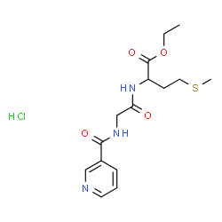 ChemSpider 2D Image | Ethyl N-(3-pyridinylcarbonyl)glycylmethioninate hydrochloride (1:1) | C15H22ClN3O4S