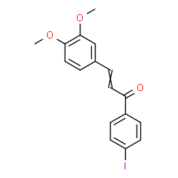 ChemSpider 2D Image | 3-(3,4-Dimethoxyphenyl)-1-(4-iodophenyl)-2-propen-1-one | C17H15IO3