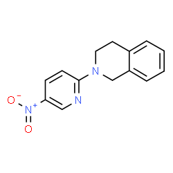 ChemSpider 2D Image | 2-(5-Nitro-2-pyridinyl)-1,2,3,4-tetrahydroisoquinoline | C14H13N3O2