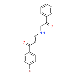 ChemSpider 2D Image | 1-(4-Bromophenyl)-3-[(2-oxo-2-phenylethyl)amino]-2-propen-1-one | C17H14BrNO2
